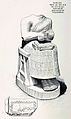 Drawing of statue of Gudea as architect from 1891