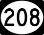 Route 208 marker