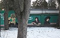 Chechen Gallery murals in Warsaw, Poland. Dzhokhar Dudayev on the left.