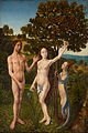 雨果·凡·德·古斯《人类的堕落》（亚当与夏娃），1467至1468年，现藏于艺术史博物馆