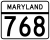 Maryland Route 768 marker