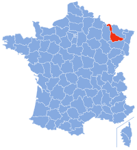 默尔特-摩泽尔省在法国的位置