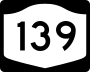 New York State Route 139 marker