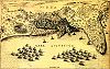 Drawing of the 1543 Siege of Nice