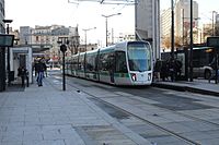 Tramway 3b's station at Porte de la Villette