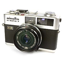 Minolta Hi-Matic F rangefinder camera made in Japan, 1972