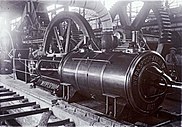 Steam engine in a sugar factory in Suriname.