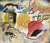 Wassily Kandinsky, Improvisation 27 (Garden of Love II), 1912, oil on canvas, 120.3 × 140.3 cm, The Metropolitan Museum of Art, New York. Exhibited at the 1913 Armory Show