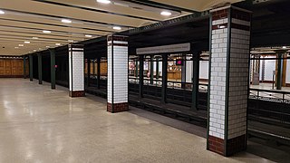 The station platforms