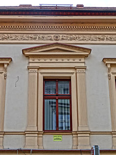 Detail of the ornaments on the facade