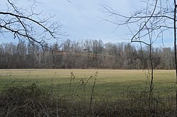 Fields along Cambria Furnace Road, near the Jackson County boundary