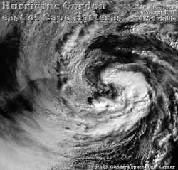 Hurricane Gordon (1994) near peak intensity.