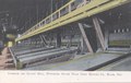 The interior of the 100 stamp mill of the Pittsburg Silver Peak Gold Mining Co., Blair Nevada.