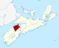 Location of Kings County, Nova Scotia
