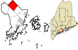 阿普爾頓在諾克斯縣的位置（以紅色標示）