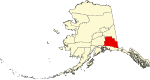 标示出铜河人口普查区Census Area位置的地图