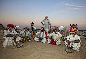 Men with turbans and a camel, Rajasthan (6376103649)