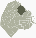 Location of Palermo within Buenos Aires