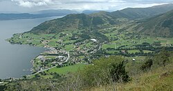 Aerial view of the village