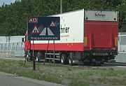 荷兰A13高速公路上的区间测速标示牌