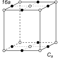 Black-white (antisymmetric) 3D Bravais Lattice number 16a (Orthorhombic system)
