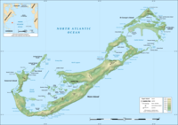 Topographic map of Bermuda