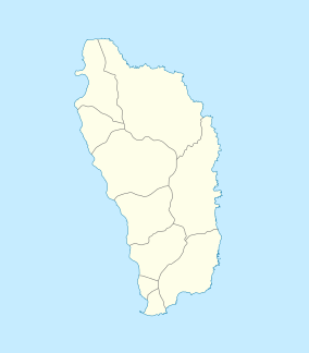 Map showing the location of Cabrits National Park