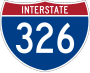 Interstate 326 marker