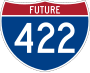 Future Interstate 422 marker