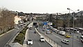 The west end of Homeros Boulevard and the Konak Tunnel in central Konak.