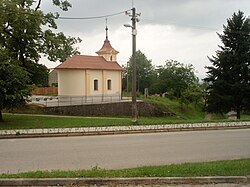 Centre of Hostišová with a chapel