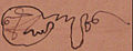 Signature of Erekle I