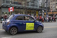 A Canadian adaptation of the slogan with the name Brandon slightly changed to end with a suffix "eau", designed to rhyme with the name of Canadian Prime Minister, Justin Trudeau.