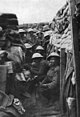 Members of the Australian 53rd Battalion on July 19, 1916 before the Battle of Fromelles. Only three of the men pictured survived the battle; all three were wounded.