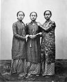 Three daughters of Sultan HB VI of Yogyakarta, circa 1870