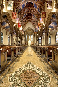 Center aisle of St. Peter's Episcopal Church (Albany, New York)