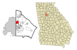 Location in DeKalb County and the state of Georgia