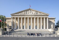 Palais Bourbon seen from the Seine