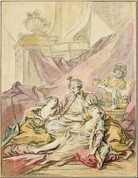 The Pasha in His Harem by Francois Boucher c. 1735-1739