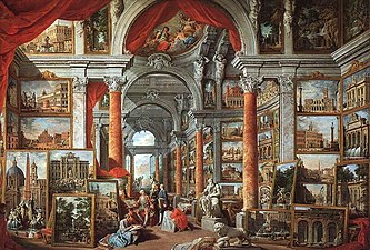 Picture Gallery with Views of Modern Rome (1757), oil on canvas, 170 x 245 cm., Museum of Fine Arts Boston