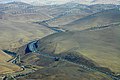 Aerial view of Interstate 580 in the Altamont Pass Wind Farm on Sep 11, 2007