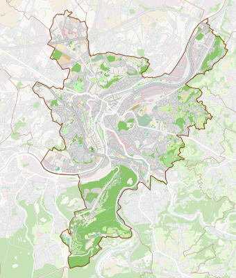 Location map Belgium Liège City