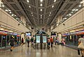 Symmetrical view of Little India station platform