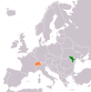 Location map for Moldova and Switzerland.