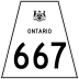 Highway 667 marker