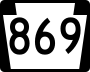 Pennsylvania Route 869 marker