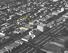 North West aerial view of Penthouse Court in 1939