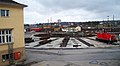 Rail turntable in Regensburg, Bavaria, Germany.