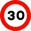 R-301 Maximum speed limit (30 km/h)