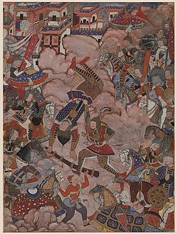 The Battle of Mazandaran, from the Hamzanama